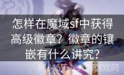 怎样在魔域sf中获得高级徽章？徽章的镶嵌有什么讲究？