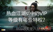 热血江湖sf中的VIP等级有哪些特权？