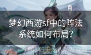 梦幻西游sf中的阵法系统如何布局？