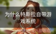 为什么特斯拉自带游戏系统