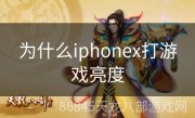 为什么iphonex打游戏亮度