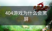 404游戏为什么会黑屏