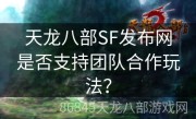 天龙八部SF发布网是否支持团队合作玩法？