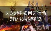 天龙sf中如何进行合理的技能搭配？