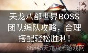 天龙八部世界BOSS团队编队攻略，合理搭配轻松胜利！