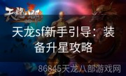 天龙sf新手引导：装备升星攻略