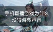 手机直播游戏为什么没得游戏声音