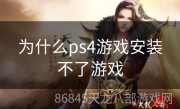 为什么ps4游戏安装不了游戏