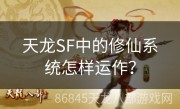 天龙SF中的修仙系统怎样运作？