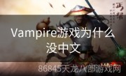 Vampire游戏为什么没中文