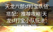 天龙八部sf打宝队伍搭配：推荐攻略|天龙sf打宝小队玩法：搭配建议