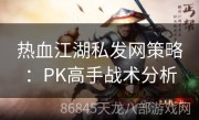 热血江湖私发网策略：PK高手战术分析