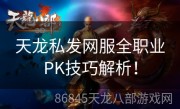 天龙私发网服全职业PK技巧解析！