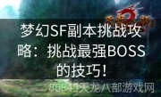 梦幻SF副本挑战攻略：挑战最强BOSS的技巧！