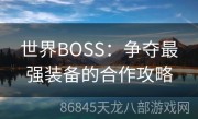 世界BOSS：争夺最强装备的合作攻略