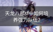 天龙八部sf中如何培养强力队伍？