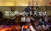 怎么用wpe卡天龙sf赠点