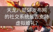 天龙八部SF发布网的社交系统是否支持虚拟婚礼？