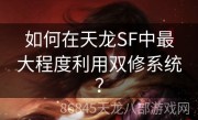 如何在天龙SF中最大程度利用双修系统？