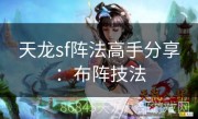 天龙sf阵法高手分享：布阵技法