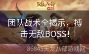 团队战术全揭示，搏击无敌BOSS！