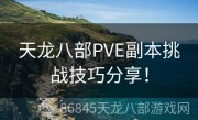 天龙八部PVE副本挑战技巧分享！