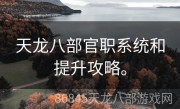 天龙八部官职系统和提升攻略。