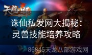 诛仙私发网大揭秘：灵兽技能培养攻略